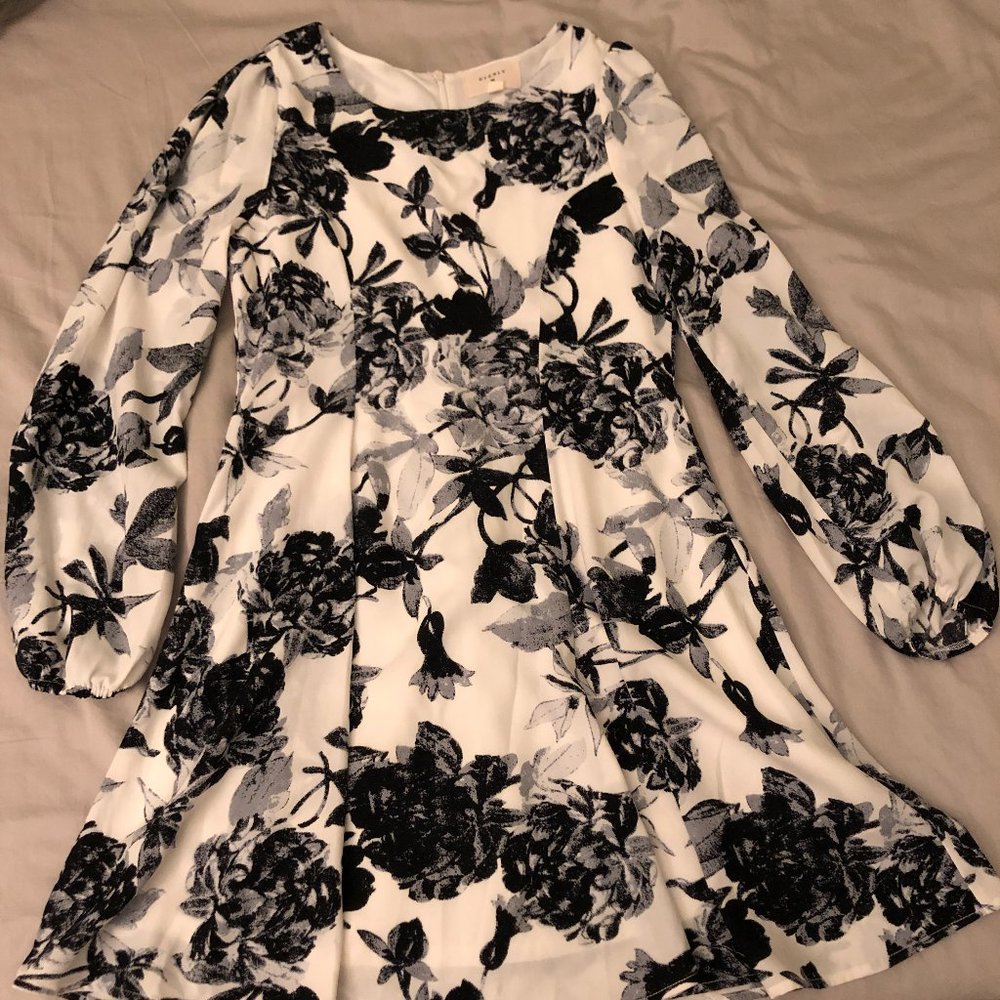 Everly Long Sleeve A-Line Shift Dress